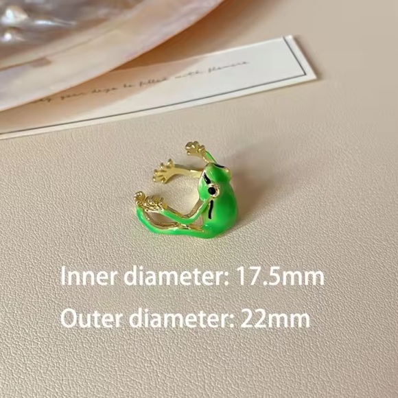 Blue Frog Gold Ring - Picture 6 of 11